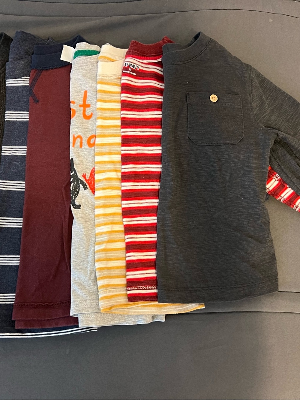 Boys' Multi & Black Long-Sleeve Stripe and Solid Tee Set (8 Shirts Total)